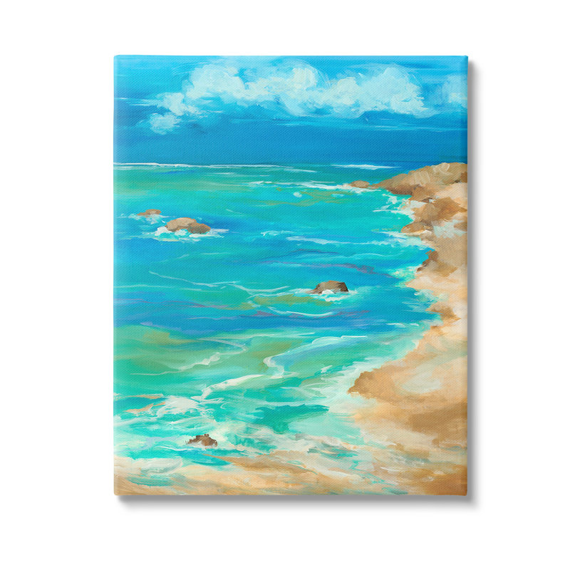 «Vivid Rocky Beach Cove» par Liz Jardine, H 48 po x l 36 po
