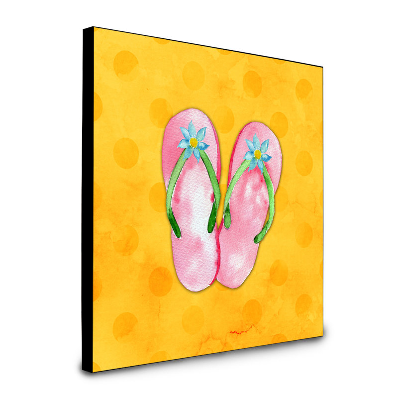 Art encadré à bascule flipings polkadot Vanturi, Jaune