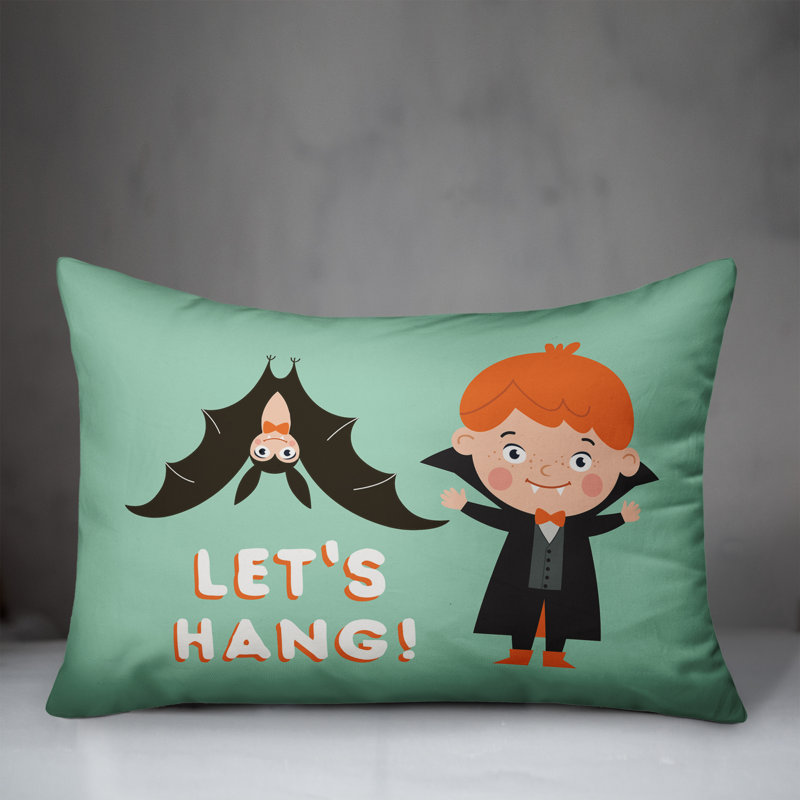  Let's Hang Vampire Bat Rectangular Pillow Cover & Insert
