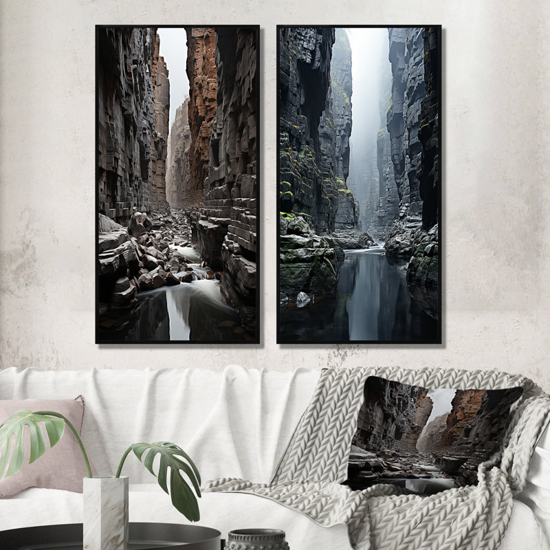«Canyon Photo Eroded Beauty» «Canyon Photo Eroded Beauty», 2 pièces, Cadre noir, H 20 po x l 24 po