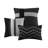 7 Piece Comforter - Black Faux Suede King Elegant Bedding