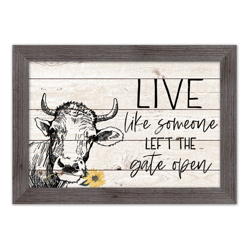 Live Gate Is Open, reproduction encadrée, H 16 po x l 24 po x P 0,75 po