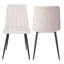 Aspen Sintered Stone Square Table with 2 Straight Stitch Upholstered Fabric Chairs - Modern Dining Set-1389499638