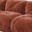 Canapé d'angle rouge-brun en velours doux sans dossier, 3 places, avec mousse haute densité 32D, design, surface antidérapante et déplaçable pour les coins café.