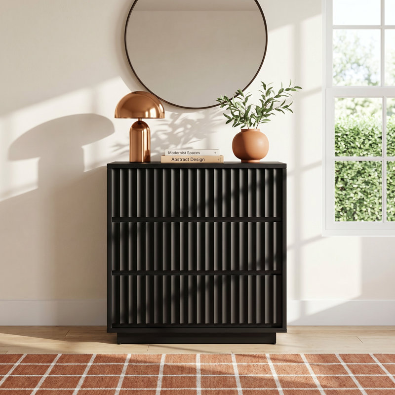 Paloma 32'' W 3 - Drawer Dresser, Black