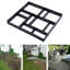 H 1,7 po x l 17,7 po x P 1,7 po Pavé de ciment en plastique, moules de fabrication de chemin en béton réutilisables, moulage de pavé de bricolage, noir