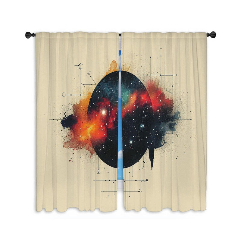 Paire de rideaux obscurcissant en polyester Efrosinia, L 20 po x L 54 po