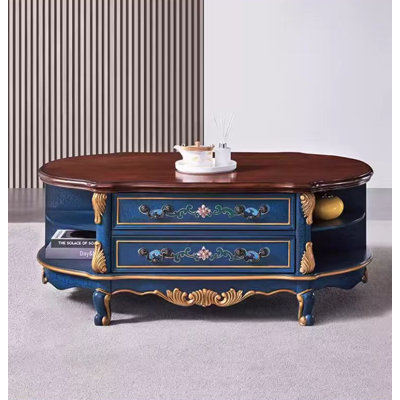 Contemporary French Coffee Table: Ornate & Storage