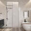 Base de douche en marbre Carrara avec seuil bas et surface antidérapante-130544046-130890165
