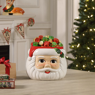12 in. Giant Ceramic Santa Bowl