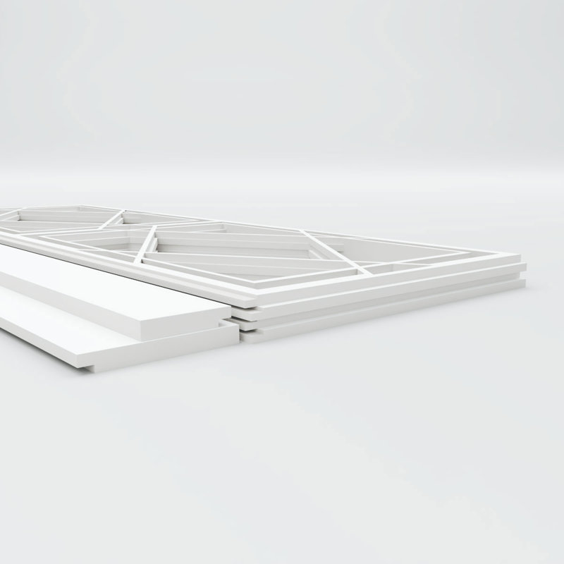 Panneaux muraux blancs 94,5 "(paquet de 4), L 40 po