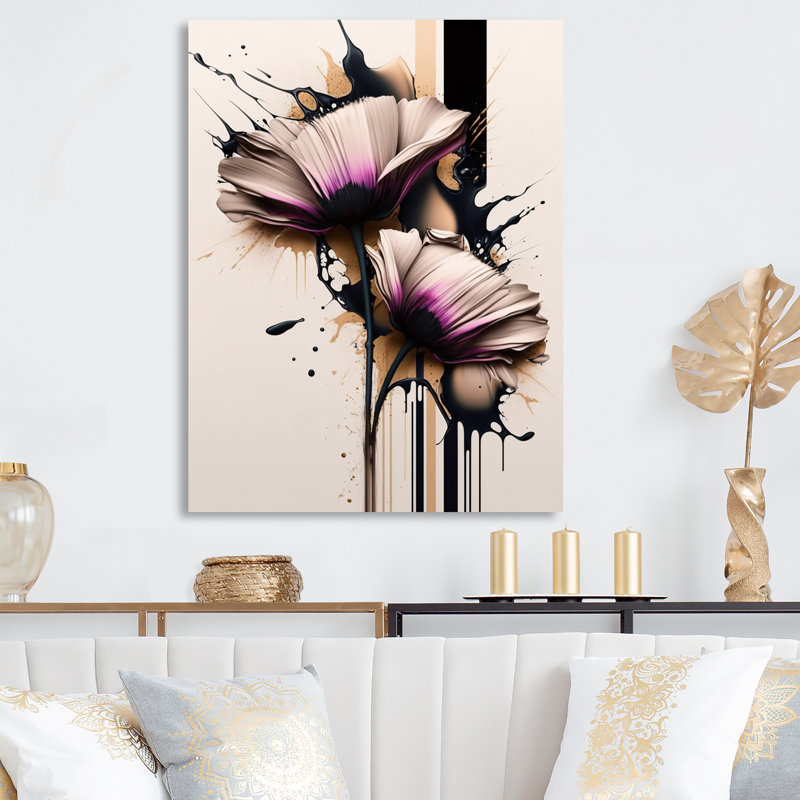 Plants & Flowers Wall Decor on Metal, 32" H x 24" W x 1" D
