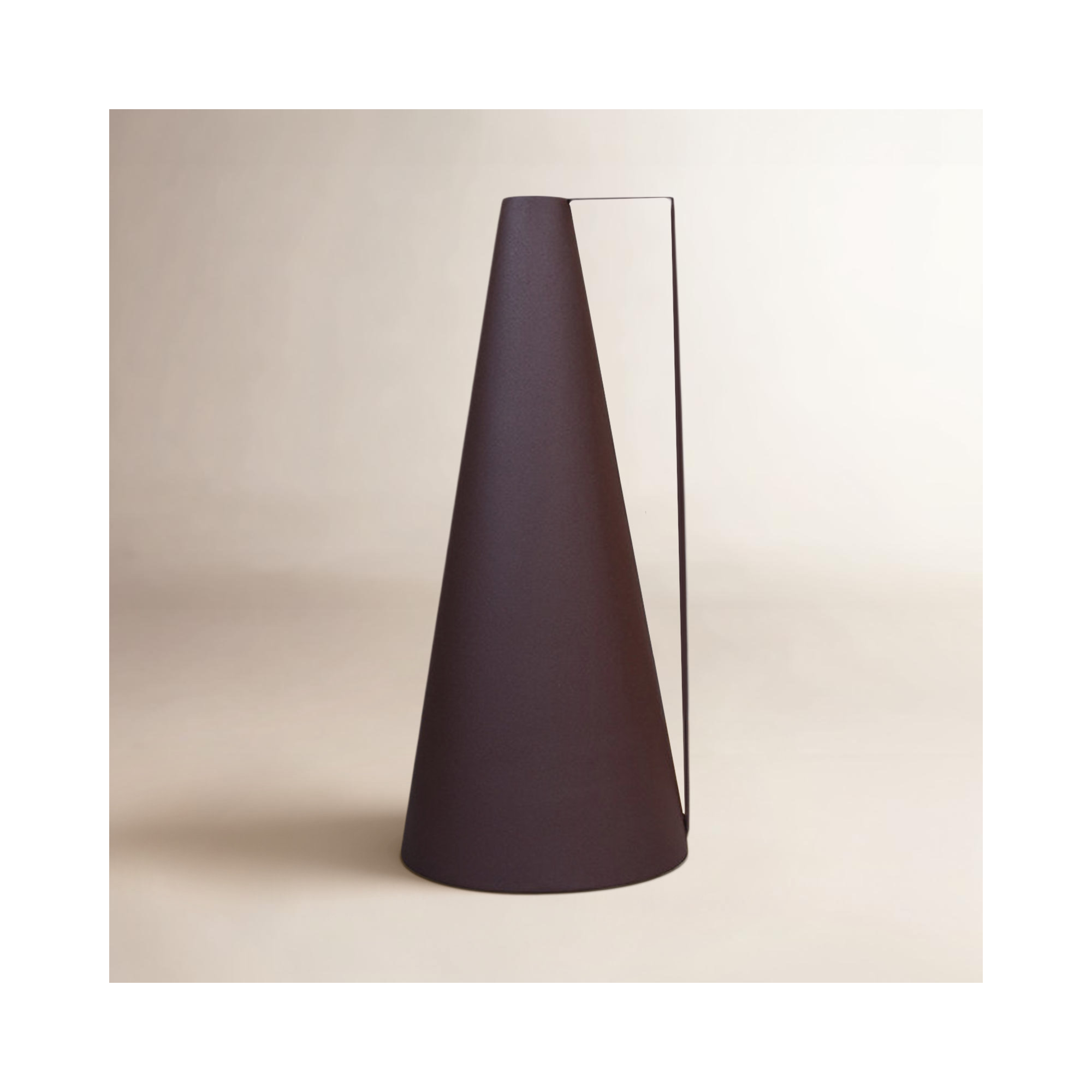 Sanita Handmade Metal Table Vase, Rust, 19" H x 8.5" W x 8.5" D