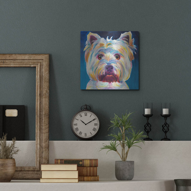 «Westie - Chispy» par Dawg Painter, H 12 po x l 12 po