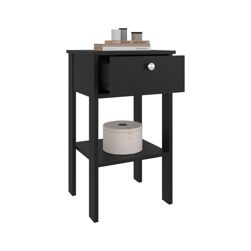 Table de chevet de style contemporain, Noir