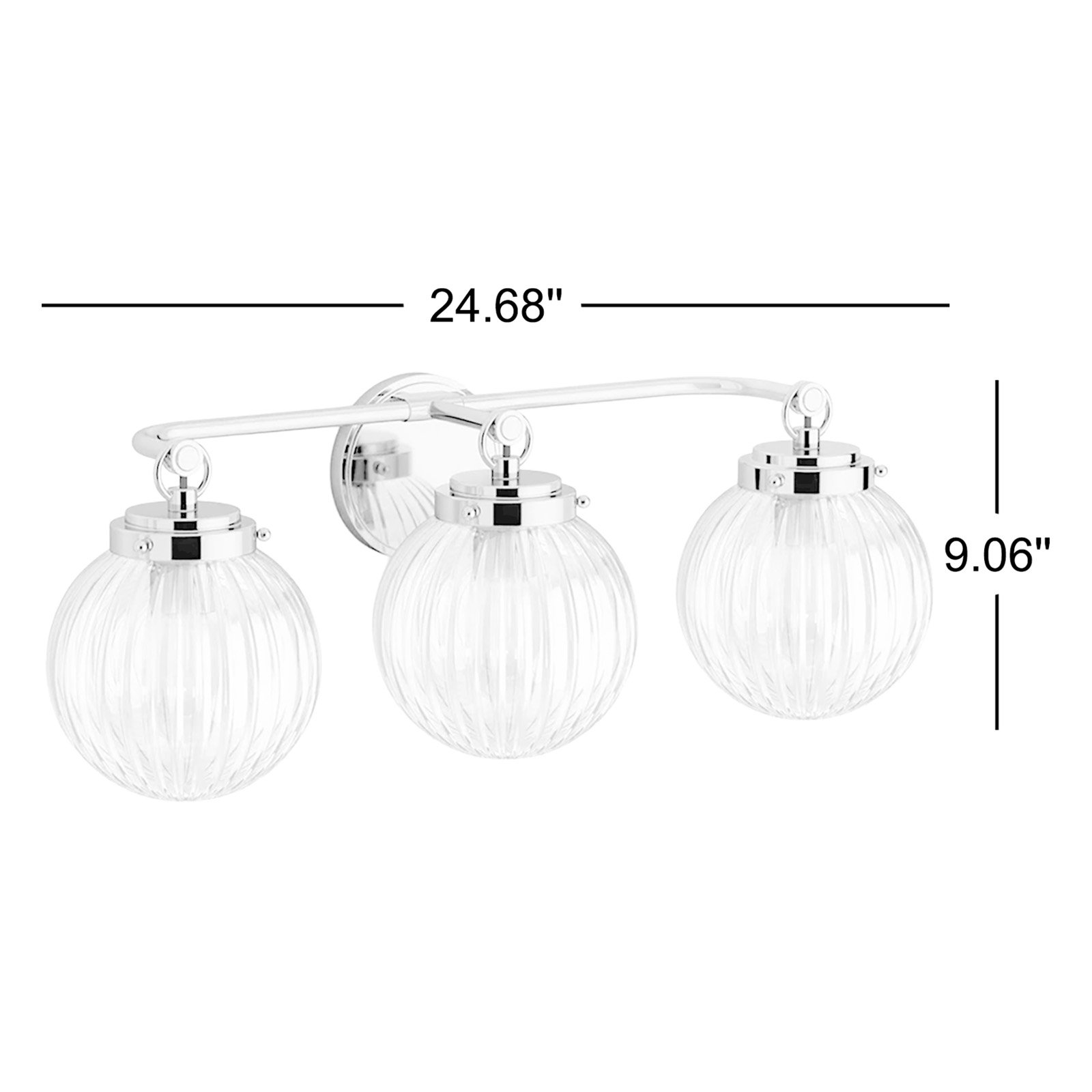 Embra 3-Light Armed Sconce, Matte Black