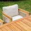 Ensemble de salle à manger d'extérieur en bois d'acacia pour 6 personnes avec coussin amovible