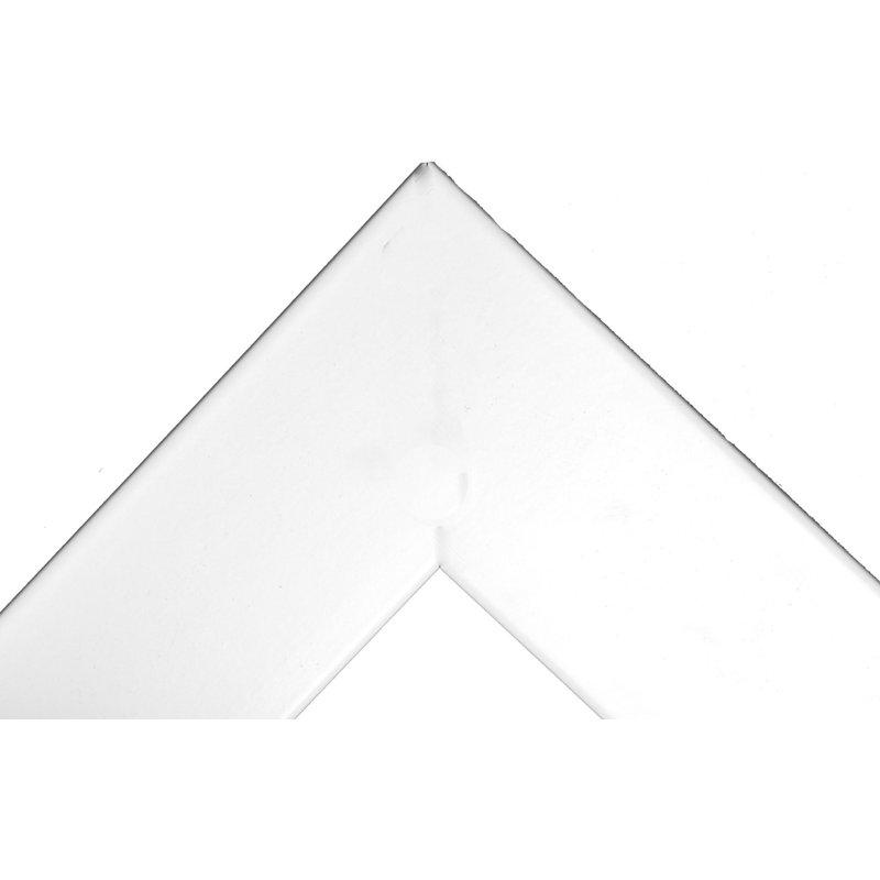 Modern Flat Wall Mirror, 32.5" H x 26.5" W , White