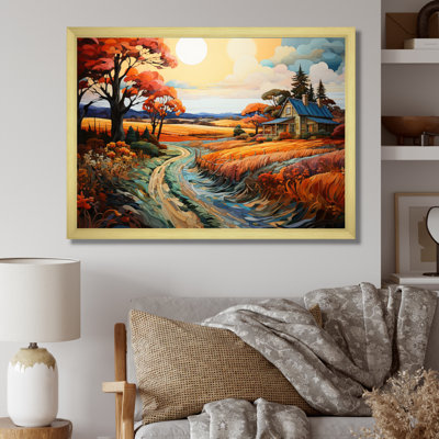 Farmhouse Farmstead Mosaic Pointillism I - impression
