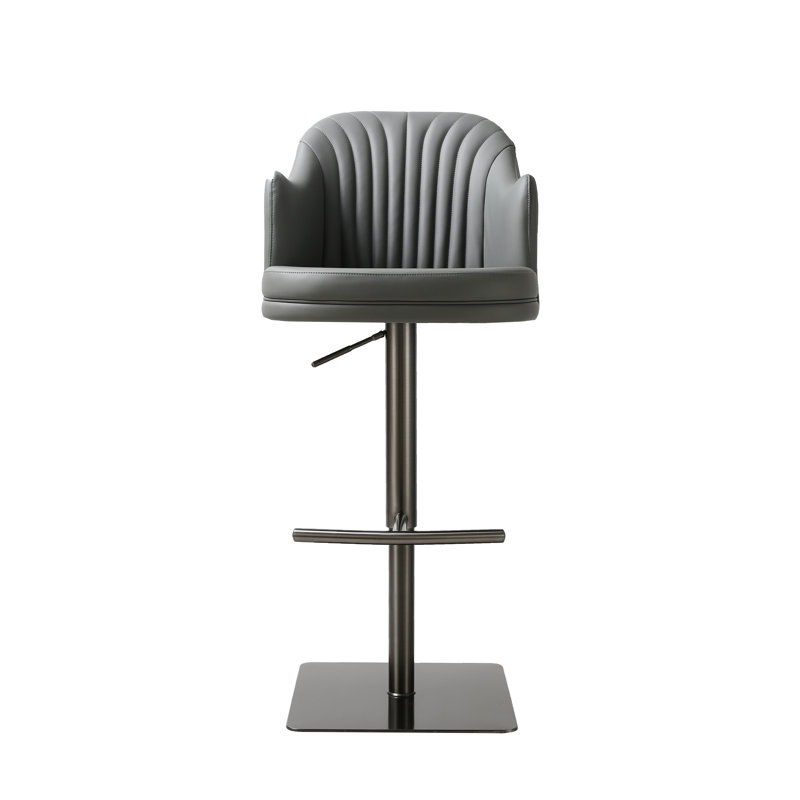 K C418a-56  Barstool, Charcoal Seat/Black Frame