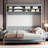 Modern Murphy Bed With Upholstered Sofa And Storage Shelves-434851587