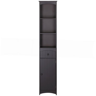 Bathroom Storage Cabinet With Multiple Shelves And Drawer For Organizing Essentials