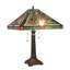 Lampe de table à 2 lumières en bronze noirâtre de style Tiffany INNES Foundry Select