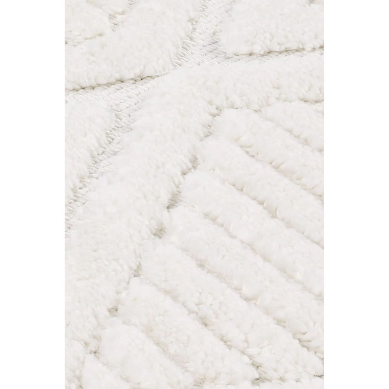 Luxurious Cream Area Rug, 5.2 x 8.2 ft, 100% Polypropylene, 1.7 cm Pile Height | Machine Woven, Non-Slip Dot Underside, Antibacterial | Perfect for Living Room, Bedroom & Office Decor, Easy Maintenance