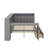 Full Size Platform Bed With Storage Shelves, Drawers, Charging Station, LED, Desk And Upholstered Headboard-1012742033-1012742034