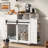 Pet-Friendly Kitchen Island End Table with Sliding Doors and Ample Storage