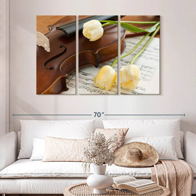Violon et tulipes