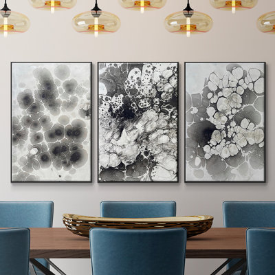 " Marbling VII " 3 - Pieces