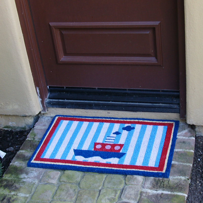 Tapis à bord welcome ! nautique de 30 po x 18 po tapis de porte extérieur antidérapant