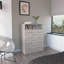 Commode 4 tiroirs Pérou, plateau supérieur, 1 tablette ouverte