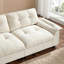 Canapé modulaire de 104 po x 60 po, en forme de L avec accoudoirs multifonctionnels, chargement à deux ports, porte-gobelet, poches de rangement latérales, repose-pieds de rangement mobile, conception capitonnée unique, coussin moelleux, chenille-2068092998