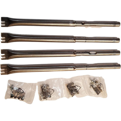 Quickflame Pack of 4 Burners and Crossover Tube Kit for Charbroil Performance and Advantage Grills