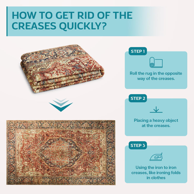 Soft Cashmere Feel Area Rug – Non Slip Low Pile Living Room & Bedroom Carpet, Machine Washable, Rectangle 120 x 170 cm