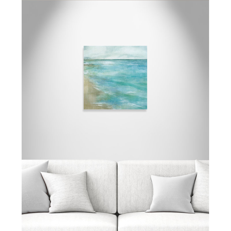 Douces marées - peinture sans cadre, Toile tendue, H 24 po x l 24 po x P 1,38 po