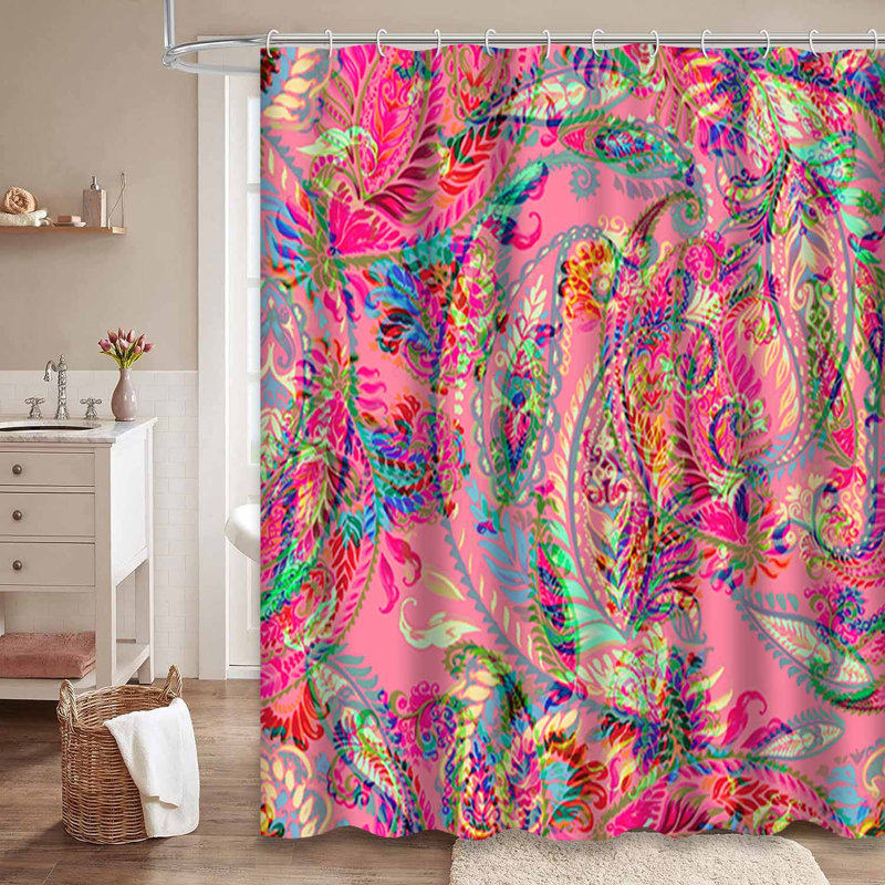 Rideau de douche Paisley, L 72 po x l 84 po