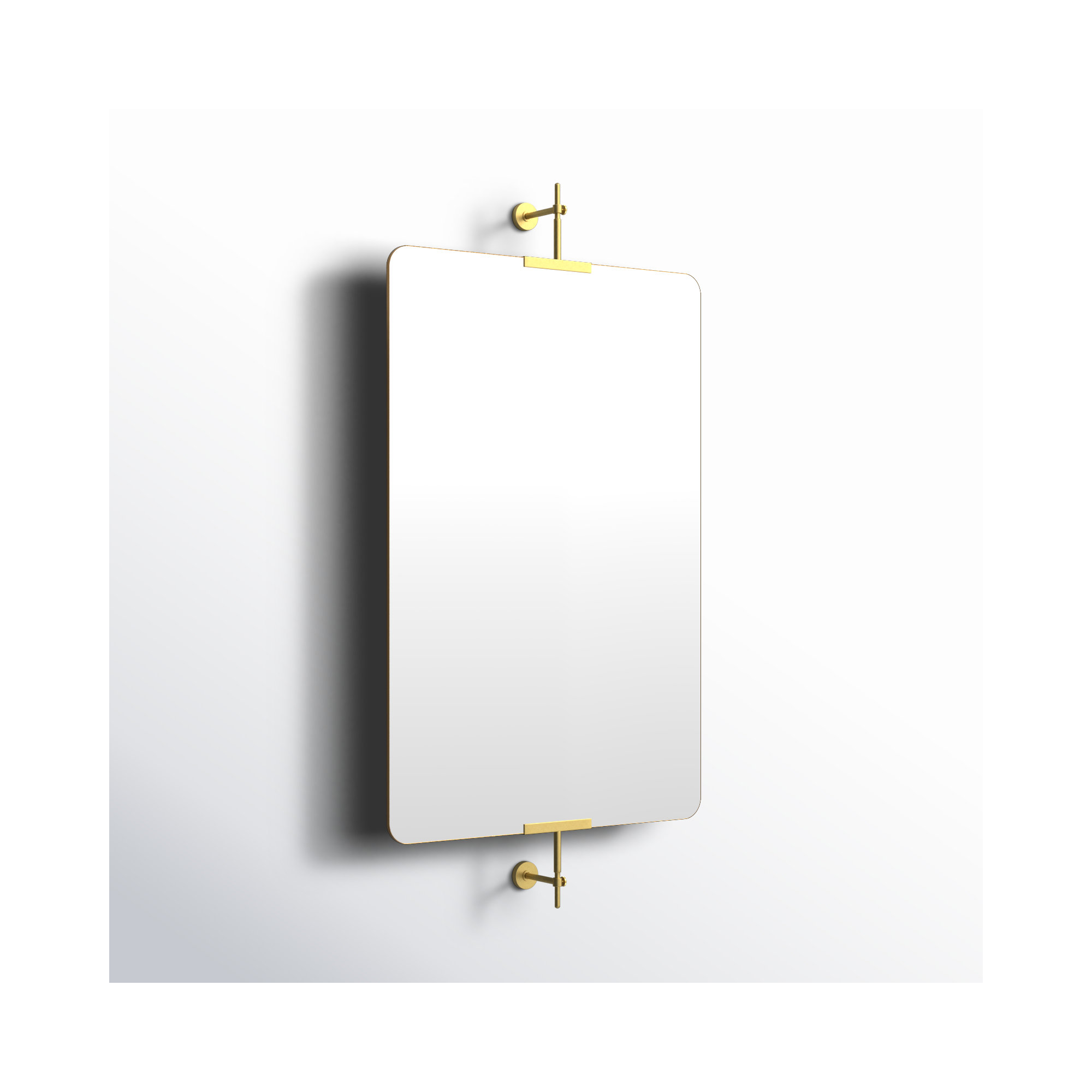 Guava Metal Rectangle Mirror, 46" x 24", Gold