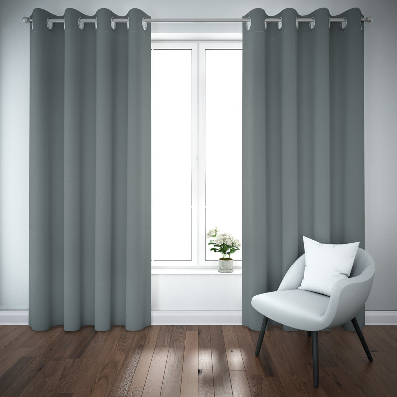 Rideau occultant 100% polycoton Steubenville, L 42 po x L 63 po, Blanc