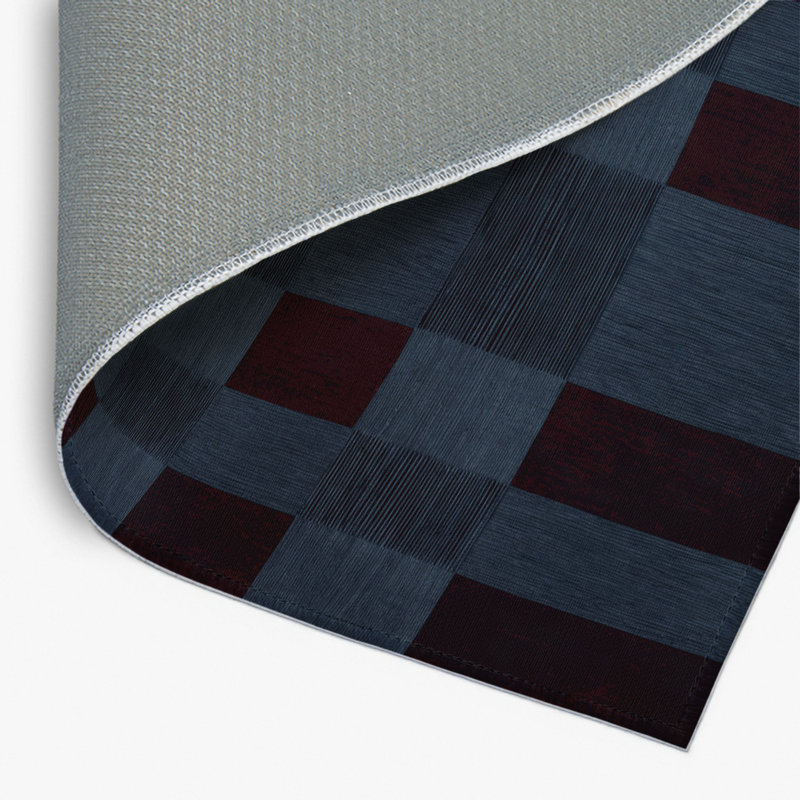 Tapis d'intérieur et d'extérieur à carreaux gris, Rectangulaire 2 pi x 3 pi