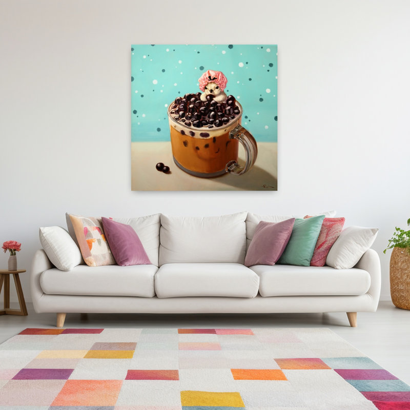 Art urbain contemporain Boba Bath, H 48 po x l 48 po