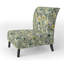 Fauteuil de chambre rembourré de style campagne rustique et blanc Blooms Tranquil