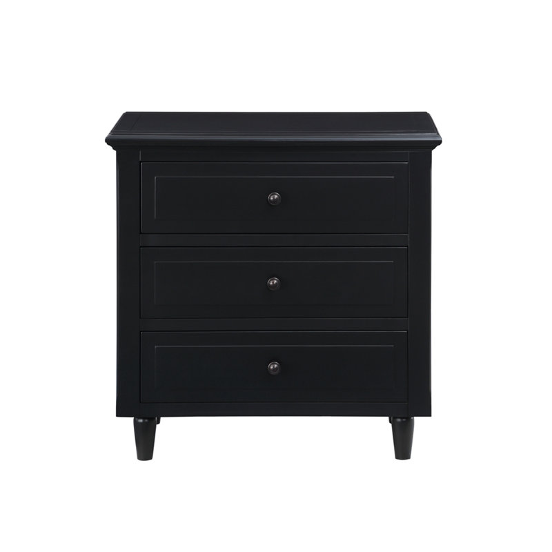 Élégante et fonctionnelle table de chevet à 3 tiroirs pour l'organisation de la chambre à coucher et l'amélioration esthétique.