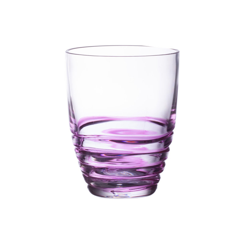 Ensemble de 4 verres en acrylique Swirl, 15 oz, Rose