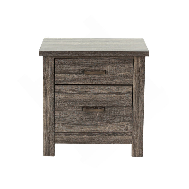 Table de chevet 2 tiroirs en bois