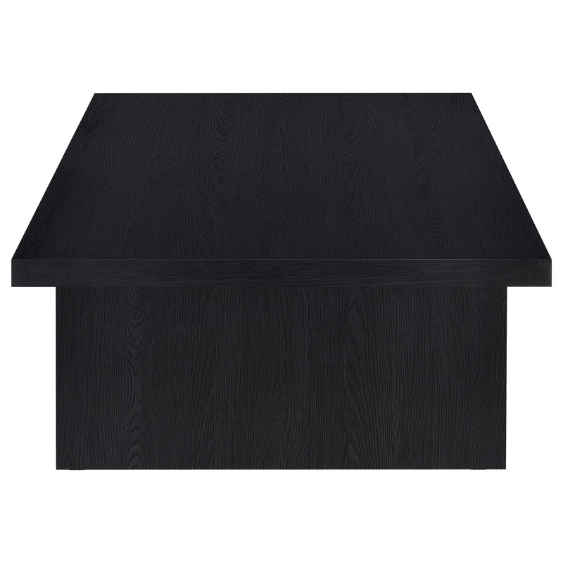 Black Rectangular Engineered Laminate Coffee Table