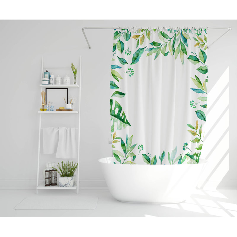 Bahena Polyester Shower Curtain, 168cm H x 168cm W