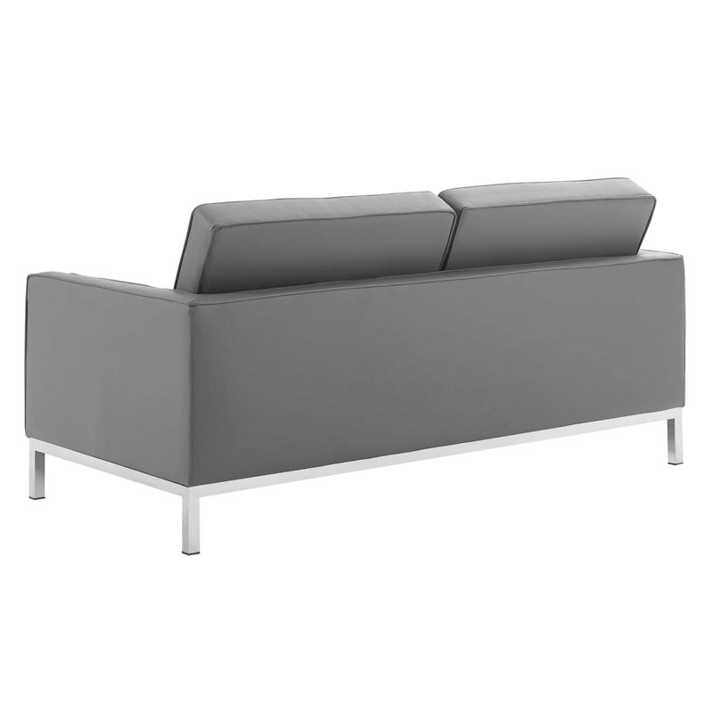 Ensemble de 3 pièces en similicuir capitonné Loft, Velours bleu sarcelle, Or